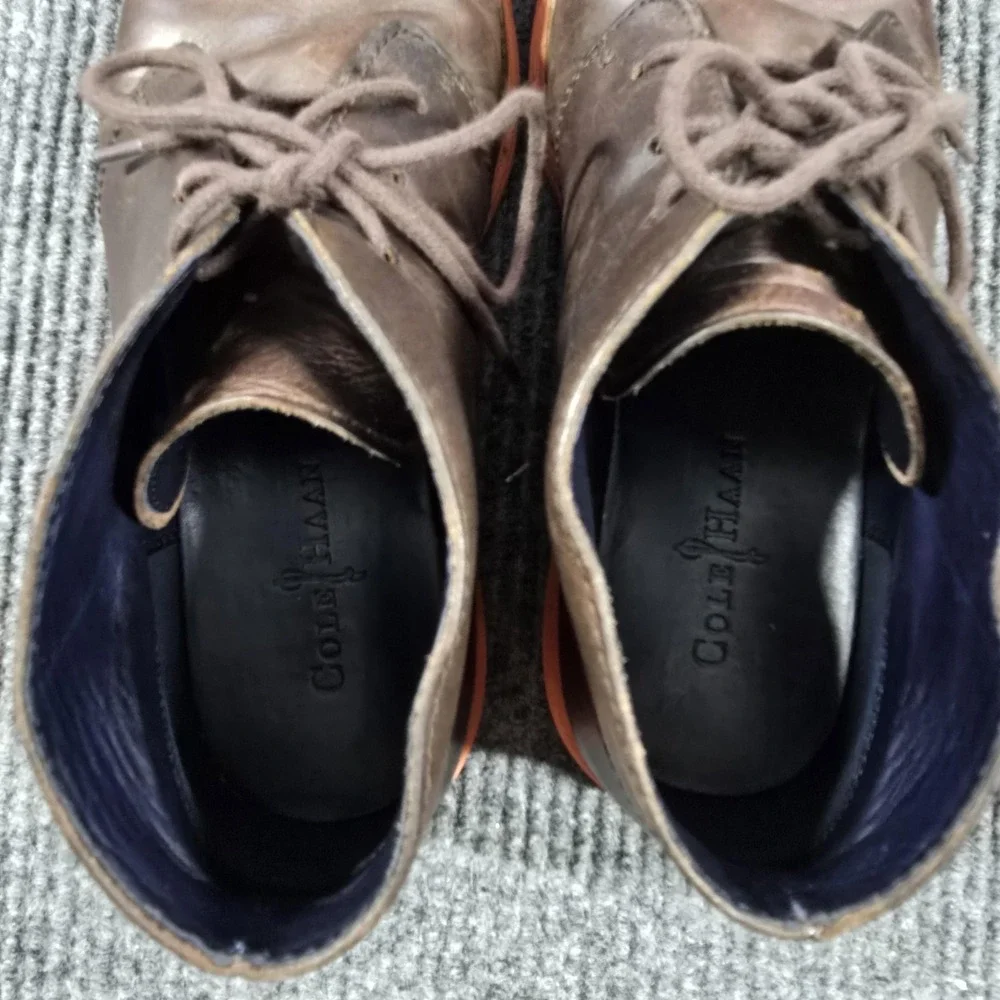 Cole Haan Lunargrand Shoes‎ Mens Size 10 Chukka Boots Wingtip Casual Leather
